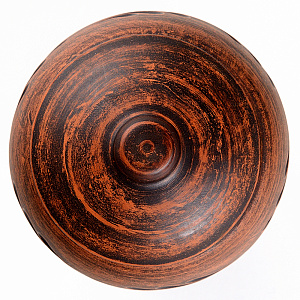 Горшочек для запекани 600мл резной дымленая керамика 000000000001211393