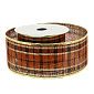 Украшение новогоднее Декоративная лента 6,3смх9м Клетка полиэстер
