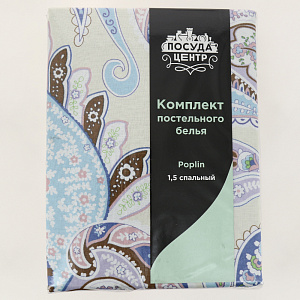 Комплект постельного белья 1,5-спальный ПОСУДА ЦЕНТР, состав: 100% хлопок,поплин 837/PC05296 000000000001195110