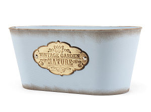Кашпо 23х12х10см Garden овал микс пластик/металл 000000000001216370