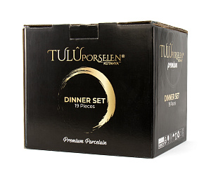 Набор столовой посуды 19 предметов TULU PORSELEN Lale with gold rim фарфор 000000000001212895