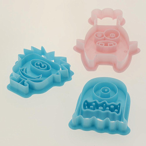 Набор формочек для вырезания печений со штампом "Монстры", 3 шт.42878 000000000001181877