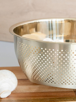 Дуршлаг 22x15x8см DE'NASTIA светло-золотистый нержавеющая сталь Дуршлаг 22x15x8см DE'NASTIA светло-золотистый нержавеющая сталь 000000000001227997