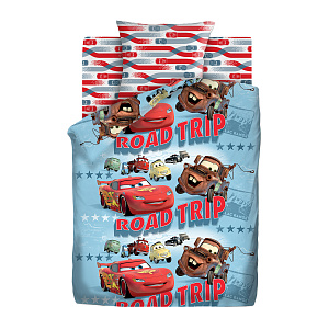 Комплект постельного белья Тачки, 1.5 спальный, бязь 000000000001160815