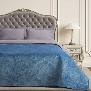 Покрывало Этель "Ренессанс" Бирюзовый 240х210±5см, пл.300г/м2, бархат, 100% полиэстер 4637237 000000000001200160