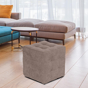 Пуф 40х40х42см DREAMBAG Лотос бежевый велюр 000000000001211373