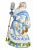 Новогодняя фигурка Дедушка Мороз с посохом из полирезины 13х26х17,5см 81383 000000000001201754