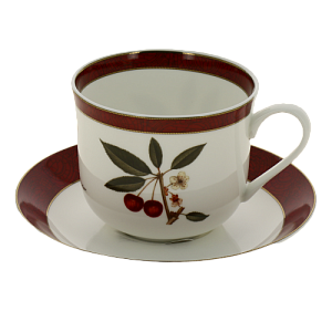 Чайная пара Стейчкол костяной фарфор 480мл, Дыхание Прованса Вишня,КРС-754 000000000001193670