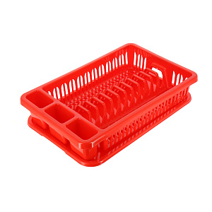 Сушилка для посуды Idea, красный 000000000001129718