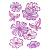 Стикеры со стразами Цветы Room Decoration, фиолетовый 000000000001127341