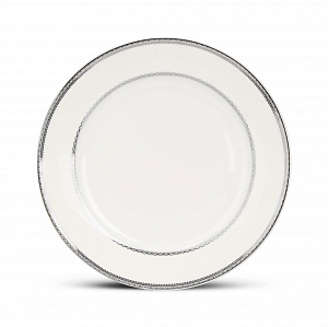 Тарелка десертная 19см Анжелика с серебром фарфор 000000000001219769