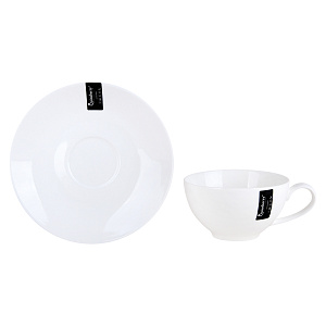Пара чайная 220мл/блюдце КОРАЛЛ Barista фарфор 000000000001218879