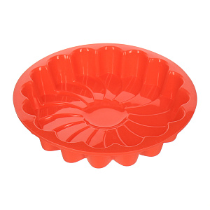 Форма для выпечки Ромашка Matissa, красный, 23х4 см, силикон 000000000001134736