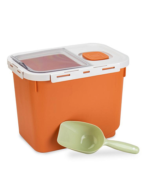 Контейнер для корма для животных 33х23х25см с лопаткой микс полипропилен 000000000001229131