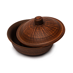 Блюдо для запекания-кокотница 550мл Солнечногорская керамика Гладкая 000000000001216571