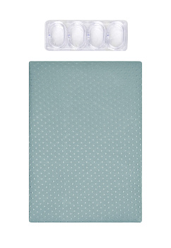 Шторка для ванной 200х180см DE'NASTIA Diamond мятная 100% полиэстер 000000000001213239