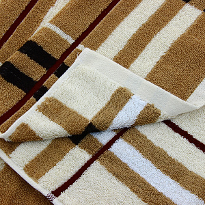 Полотенце DE'NASTIA Барбери 70х130см коричневый 100%Хлопок T000023 000000000001104374