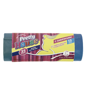 ЛЮКС МЕШКИ для мусора с завязками 35 л 15 шт 000000000001160998