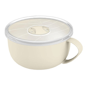 Контейнер-кружка для бульона 500мл PHIBO с клапаном бежевый пластик 000000000001222398