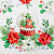 Дорожка на стол "Christmas red flowers" 40х147см, 100% хлопок, саржа 190гр/м2 5135203 000000000001202293