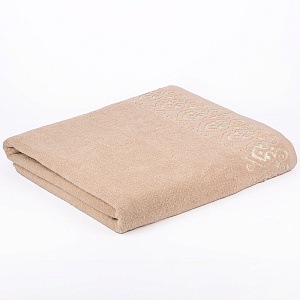 Полотенце махровое 100х150см LUCKY Итальянский бордюр капучино хлопок 100% 000000000001212847