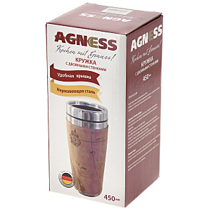 Кружка-термос Agness, нержавеющая сталь 000000000001112283
