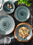 Набор столовой посуды 24 предмета TULU PORSELEN Deniz (тарелки:обеденная 26см-6шт,суповая 21см-6шт,десертная 21см-6шт,салатник 16см-6шт) BLUE фарфор 000000000001210100