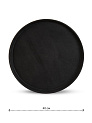 Поднос 40см круглый прорезиненный черный полипропилен/каучук 000000000001227958
