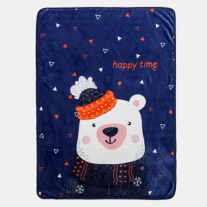 Плед 100х140см КРОШКА Я Мишка велсофт 100% полиэстер 000000000001202344