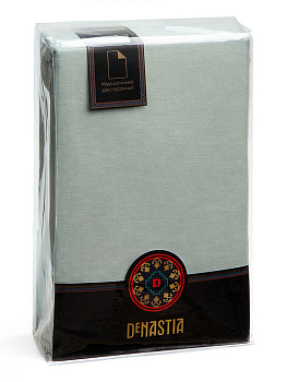 Пододеяльник 200x220см DE'NASTIA 2сторонний молочный/зеленый 100%хб сатин C010825 000000000001204351