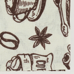 Полотенце кухонное 40х60см КЛЮКВА Эспрессо светлое рогожка хлопок 000000000001210323