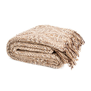 Плед 190х220см LUCKY ROMBO SGTH-MULTI DIAMOND бежевый экрю хлопок Плед 190х220см LUCKY ROMBO SGTH-MULTI DIAMOND бежевый экрю хлопок 000000000001218032