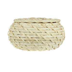 Круглая шкатулка с крышкой, 10?5.5 см, ротанг 000000000001126339