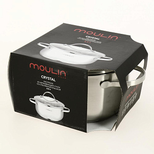 Кастрюля 3,5л 20x11,5см MOULIN VILLA Crystal стеклянная крышка алюминий 000000000001204848