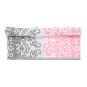 Полотенце DE'NASTIA Узоры 50х90см бело-розовый 100%Хлопок T000076 000000000001123005