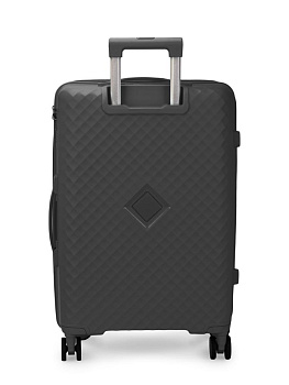 Чемодан на колесах M (42х26х65см) ромб черный PP 000000000001226544