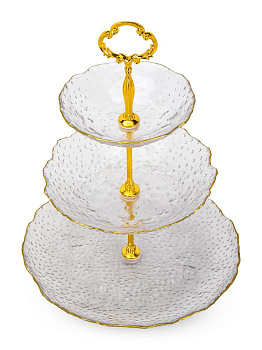 Этажерка-фруктовница 14см/19см/25,5см стекло 000000000001228286