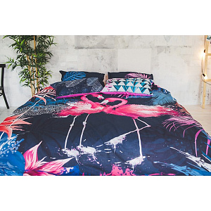 КПБ Этель1.5сп Фламинго 50*70+3 -2шт,ранфорс111г/м,100%хл 000000000001178869