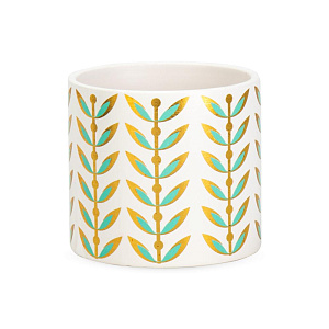 Кашпо 10х9см 0,45л Аква голд III керамика 000000000001225868