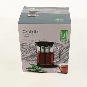 Чайник заварочный 1,5л CRISTELLE Elegant металический фильтр стекло 000000000001203327