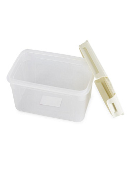 Контейнер с крышкой 1,5л PHIBO LOCK&OK светло-серый пластик 000000000001229619