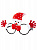 Маскарадные очки Красный Снеговик из полипропилена с декором из нетканого материала (полиэфирные волокна) / 20x16см арт.78591 000000000001179791