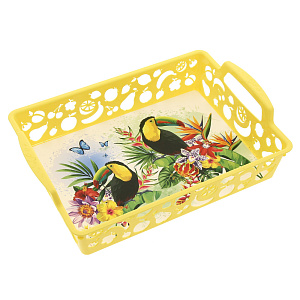 Поднос с ручками, пластик 000000000001173408