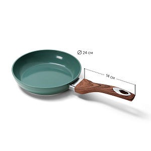 Сковорода 24см PHANTOM CHEF ручка soft touch индукция green 000000000001221191