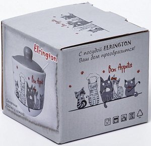 Сахарница с ложкой ELRINGTON КОТЫ-ПОВАРЯТА подарочная упаковка керамика 000000000001211194