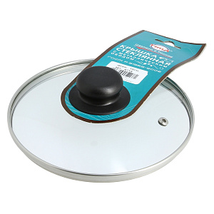 Крышка 18см TIMA металлический обод низкая стекло 000000000001121551