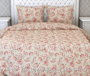 Комплект постельного белья 1,5-спальный ТРАДИЦИЯ Гармония рис118 Вид1/1 бежевый бязь хлопок 100% 000000000001207166