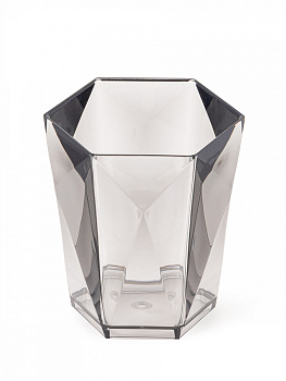 Стакан для зубных щеток 9,5x10,2см DE'NASTIA CRYSTAL серый акрил 000000000001228363