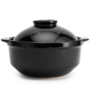 Горшок для запекания 1,3л черный глазурованная керамика 000000000001217293