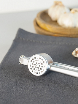 Пресс для чеснока 17x3,3x4,3см DE'NASTIA Капля матовое покрытие серый цинковый сплав 000000000001231173